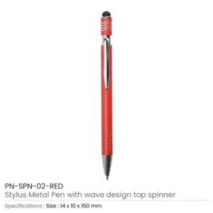 Stylus Pens with Spinner Red