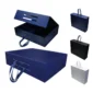 Foldable Gift Box in White, Blue, and Black Color