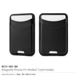 MagSafe PU Card Holder Black