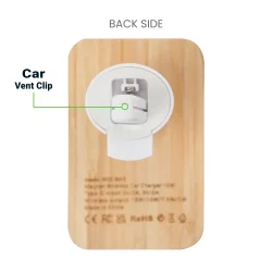 Bamboo Wireless Car Charger Back