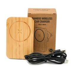 Bamboo Wireless Car Charger with Box