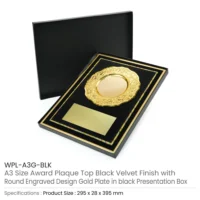 A3 Aluminum Award Plaque Details