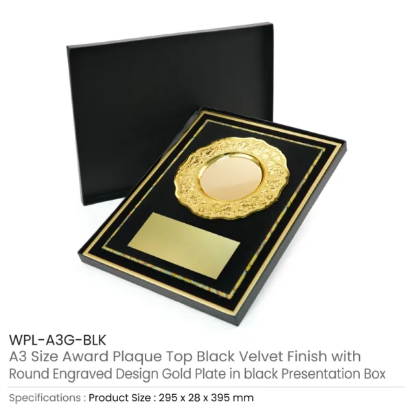 A3 Aluminum Award Plaque Details