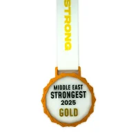 Glass Medals with Gold Frame Sample