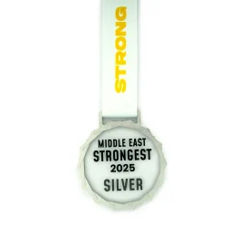 Glass Medals with Silver Frame Sample