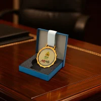 Branding Glass Medals and White Ribbon