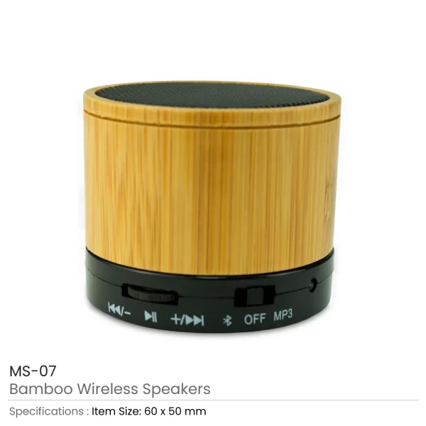 Bamboo Bluetooth Speaker Details
