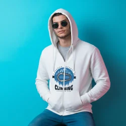 Branding Fleece Hoodie with Zipper