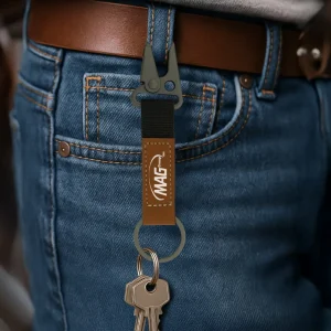 Branding Laserable PU Leather Keychain