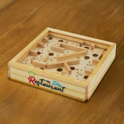 Branding Wooden Maze Board Game