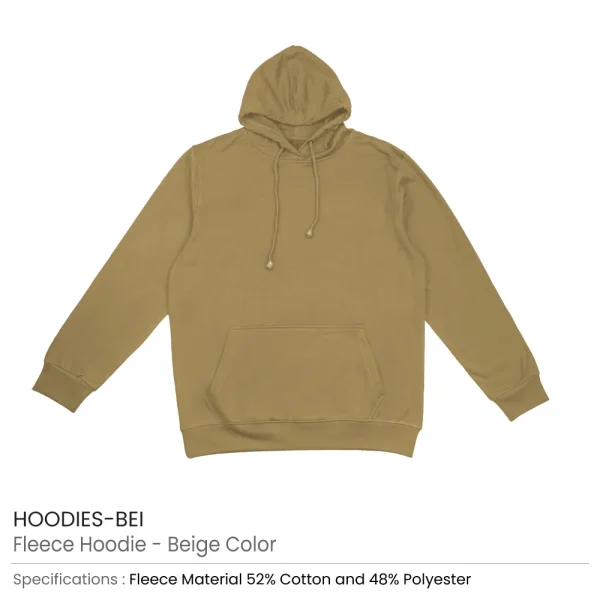 Fleece Hoodies Beige