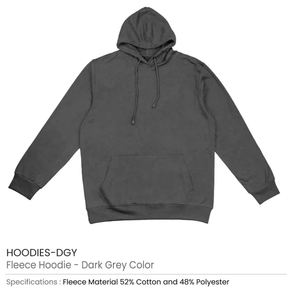 Fleece Hoodies Dark Grey