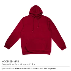 Fleece Hoodies Maroon