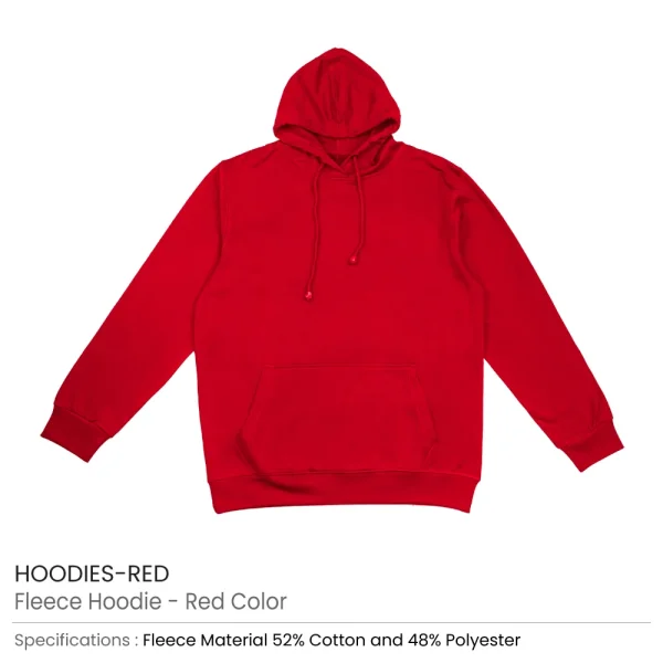 Fleece Hoodies Red