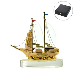 Golden Boat Shape Memento Blank