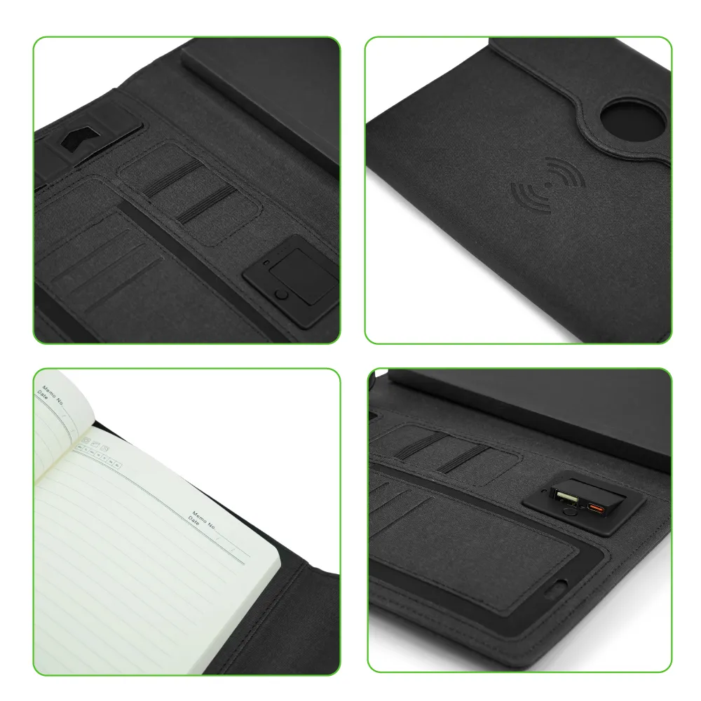 Powerbank Portfolio Notebook Inside View