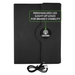 Powerbank Portfolio Notebook LED Logo