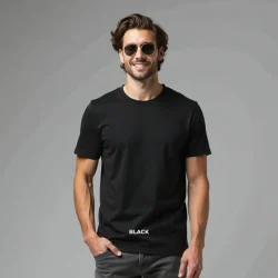 Round Neck T-Shirts Black