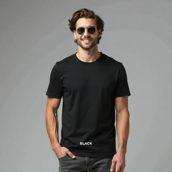 Round Neck T-Shirts Black