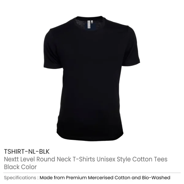 Round Neck T-Shirts Black