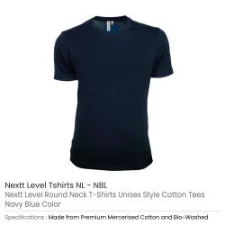 Round Neck T-Shirts Navy Blue
