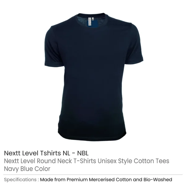 Round Neck T-Shirts Navy Blue