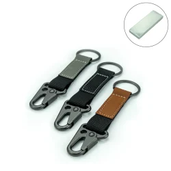 Laserable PU Leather Keychains Blank