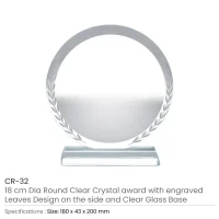 Round Clear Crystal Award Details