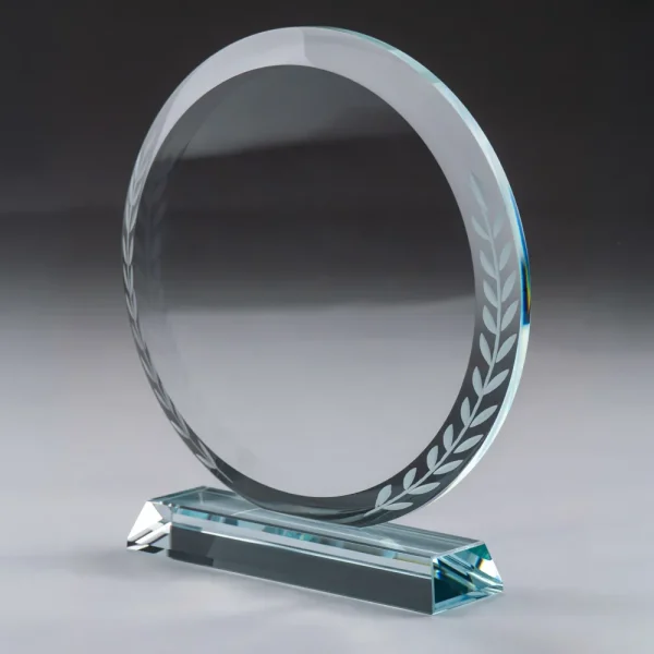 Round Clear Crystal Award View