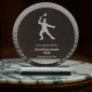 Round Clear Crystal Award with Printing
