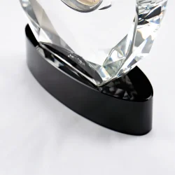 Round Crystal Clock Award Base