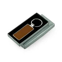 Silver Shiny Metal Keychain with Box