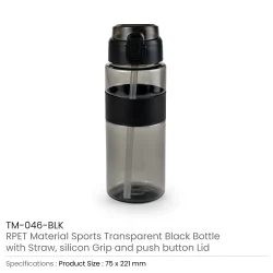 Sports Bottles with Straw Details