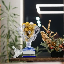 Crystal Glass Trophy Cup with Chocolates Edition