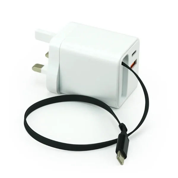 80W GaN Fast Charger Adaptor with long Type C Cable