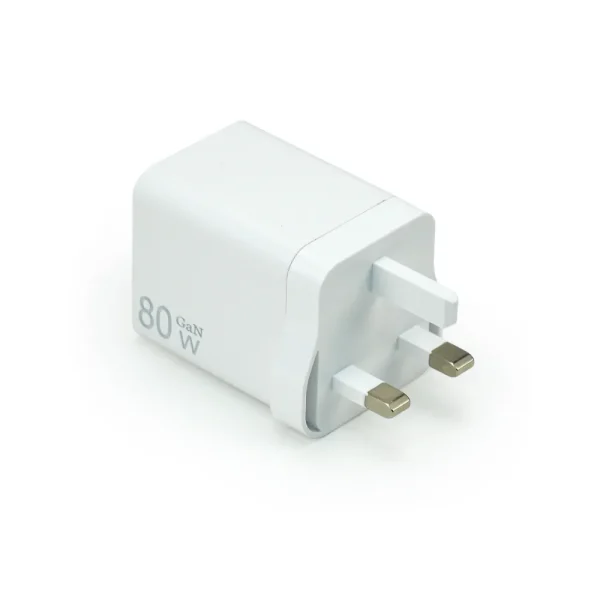 80W GaN Fast Charger Adaptor White