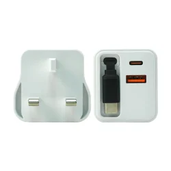 80W GaN Fast Charger Adaptor Front and Back
