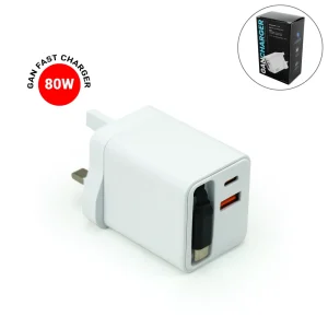 80W GaN Fast Charger Adaptor Blank