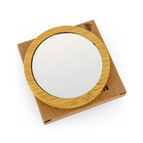 Bamboo Pocket Mirrors Flat View