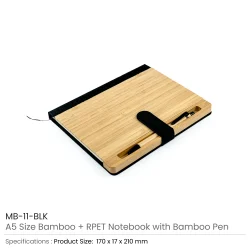 Bamboo and rPET Notebooks Details