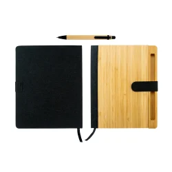 Bamboo and rPET Notebooks front and back