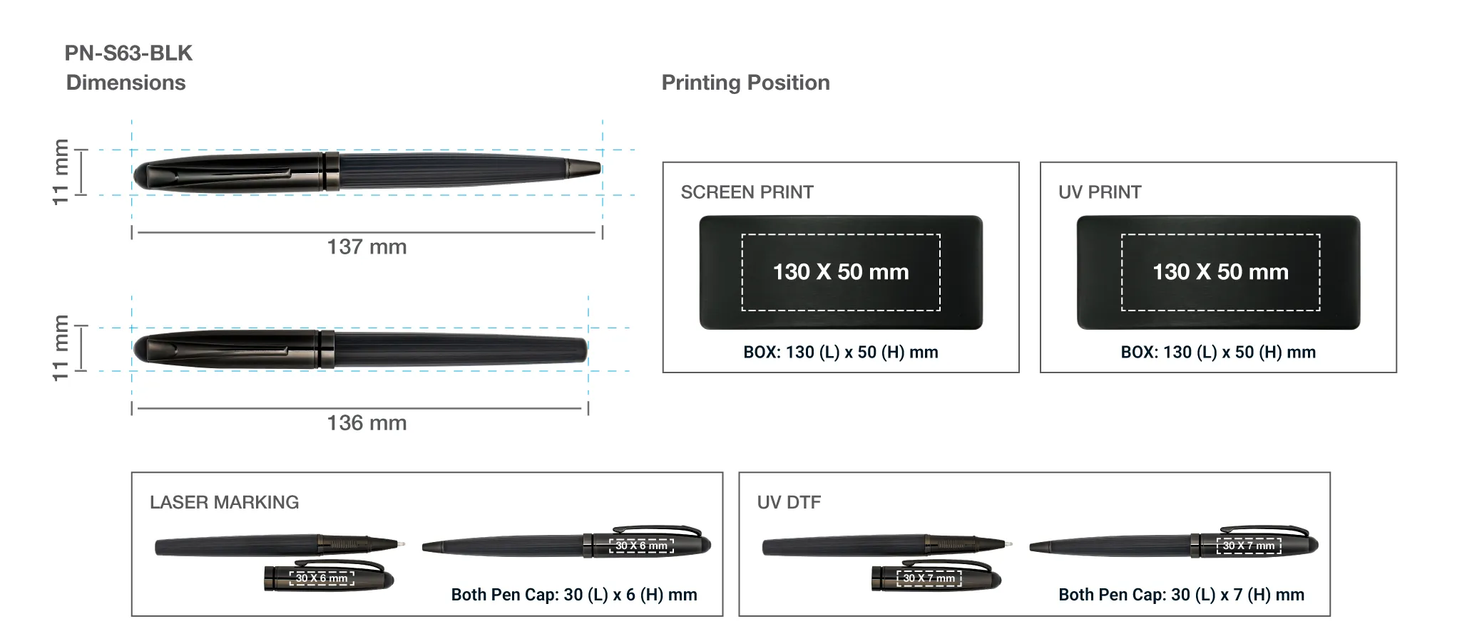 Black Metal Pen Set Printing Details Black Metal Pen Set Printing Details