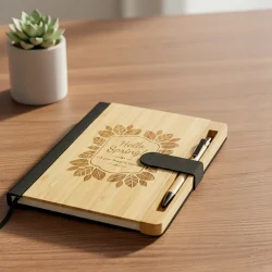 Branding Bamboo and rPET Notebooks