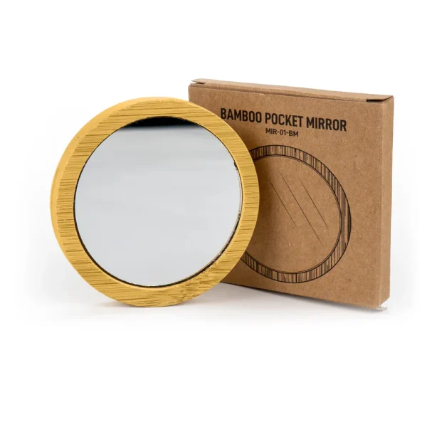 Bamboo Pocket Mirrors with Box