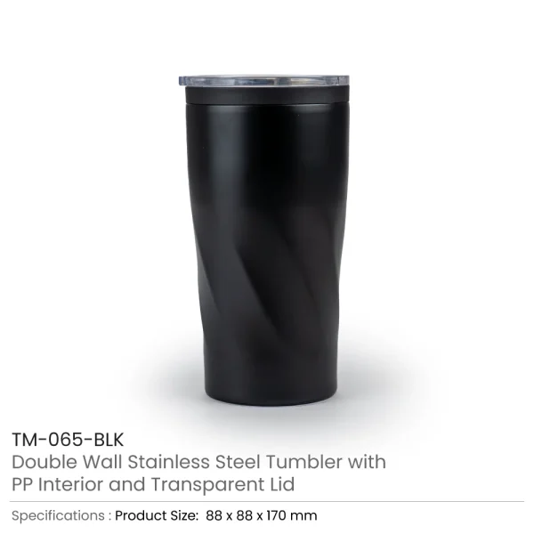 Double Wall SS Tumblers Black