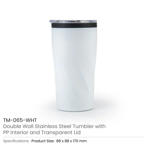 Double Wall SS Tumblers White
