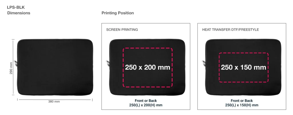 15-Inch Laptop Sleeve Printing Details