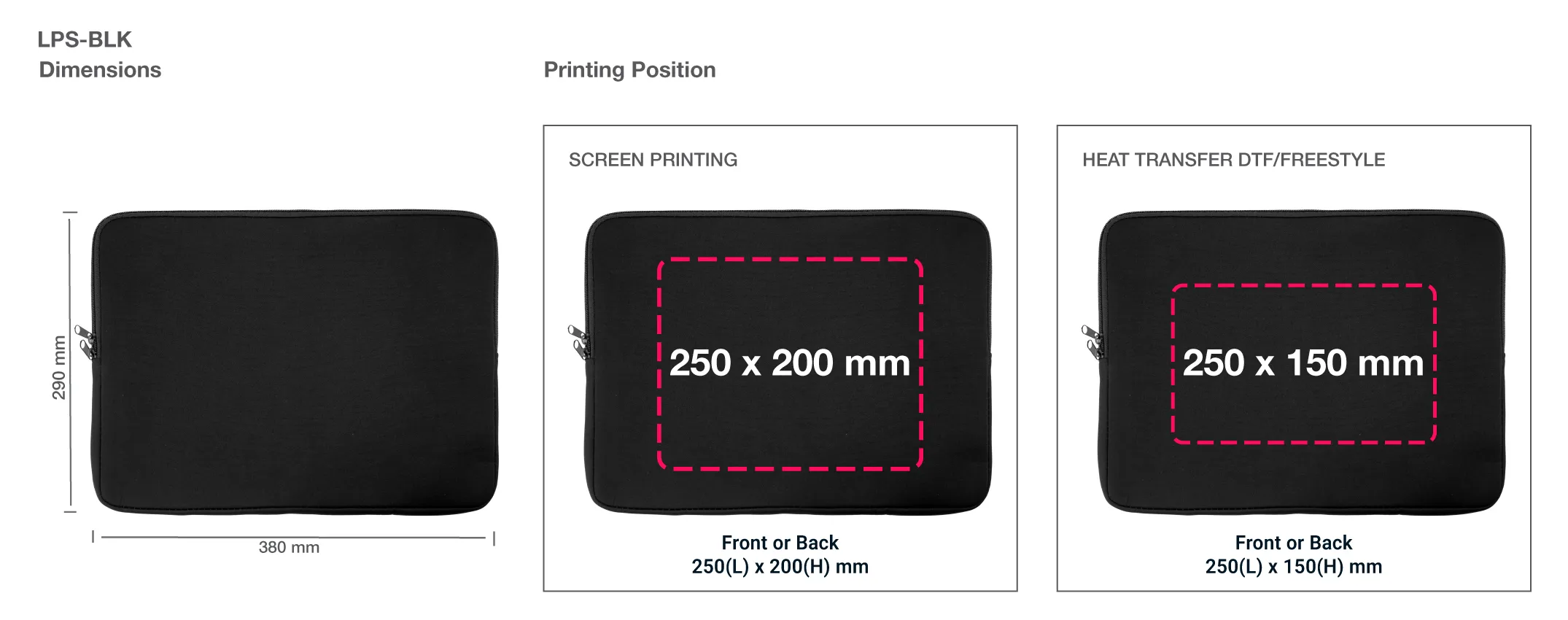15-Inch Laptop Sleeve Printing Details