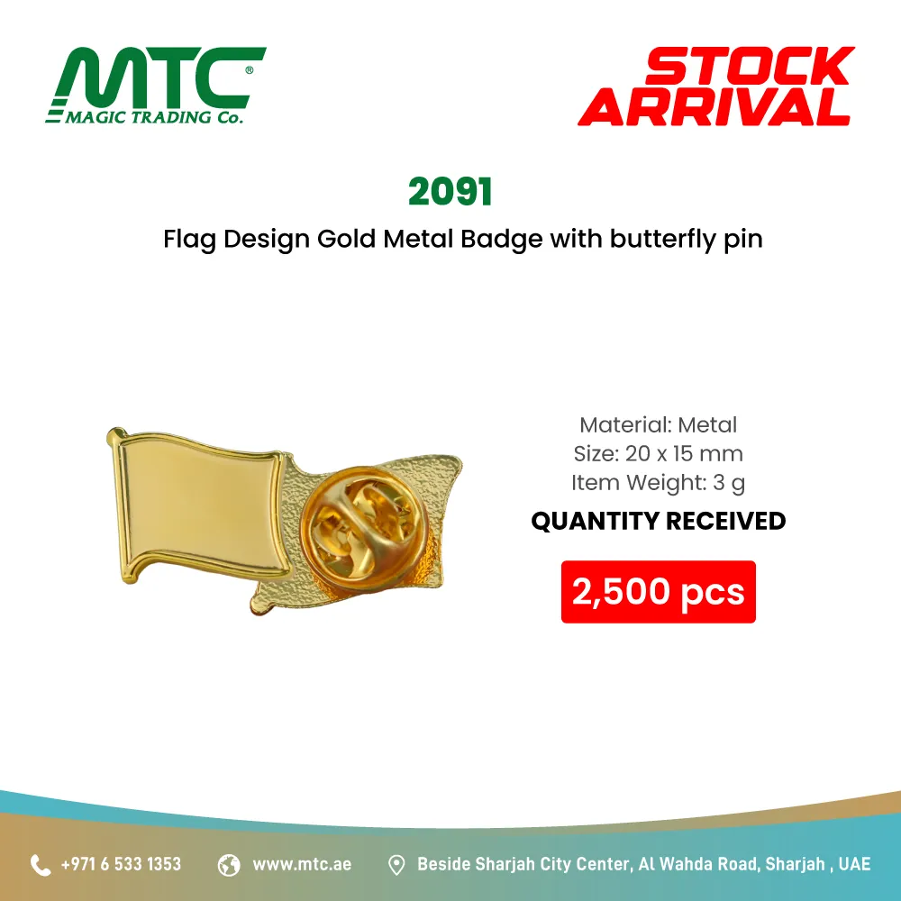 Stock Arrived Flag Design Metal Pin Badges