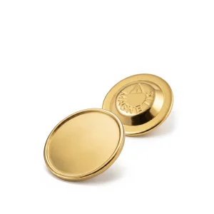 Gold Round Metal Badges with Magnet